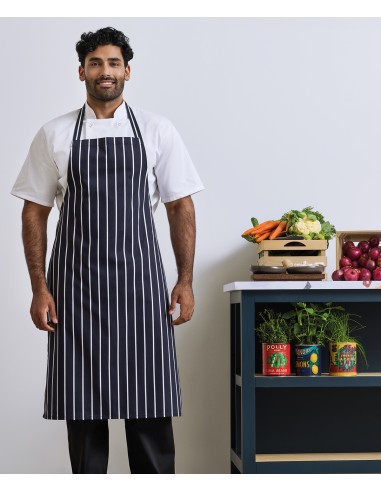 PRE-PR110-Striped Bib Apron